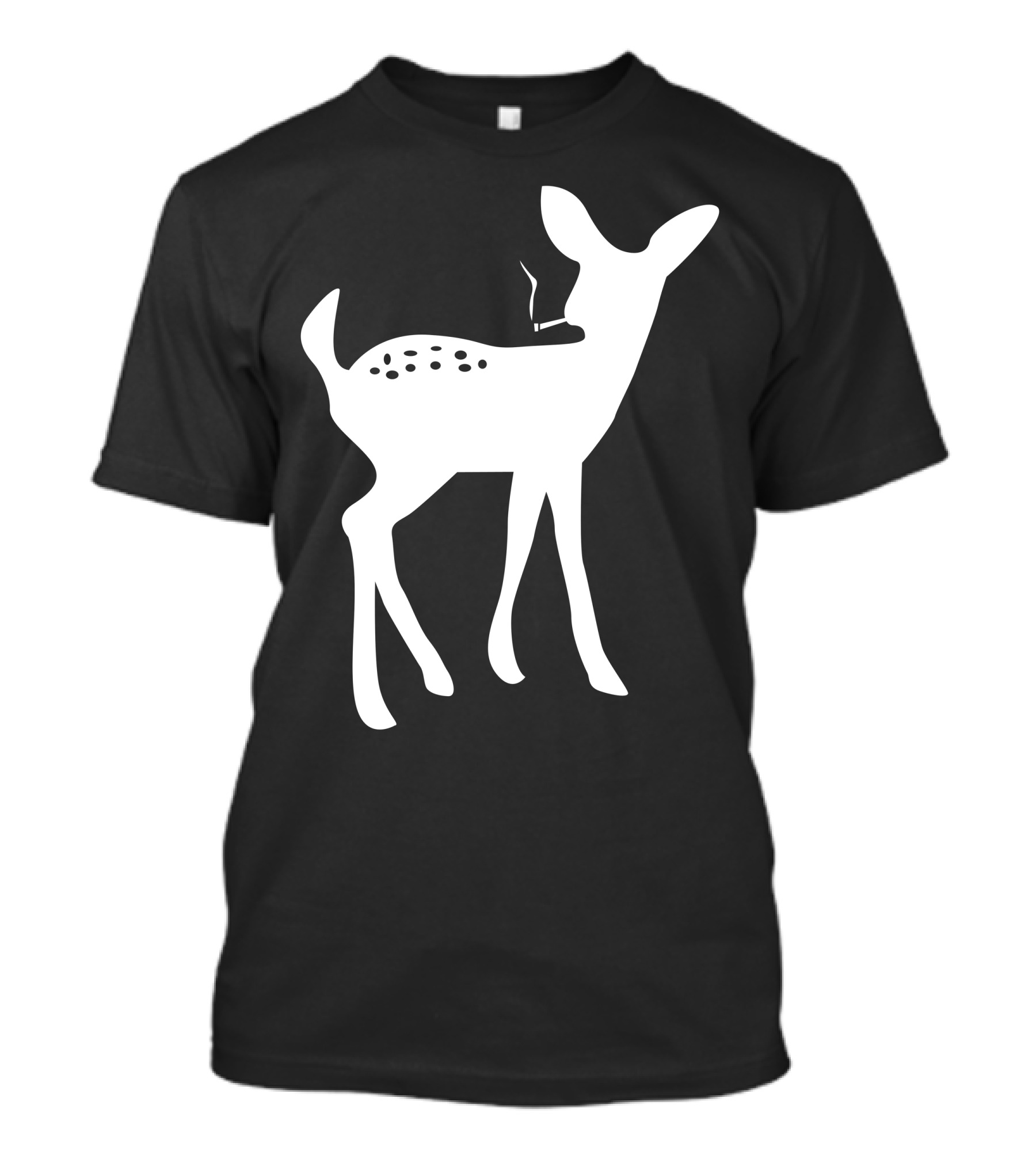 Smoking Fawn Deer Silhouette With Cigarette T-Shirt