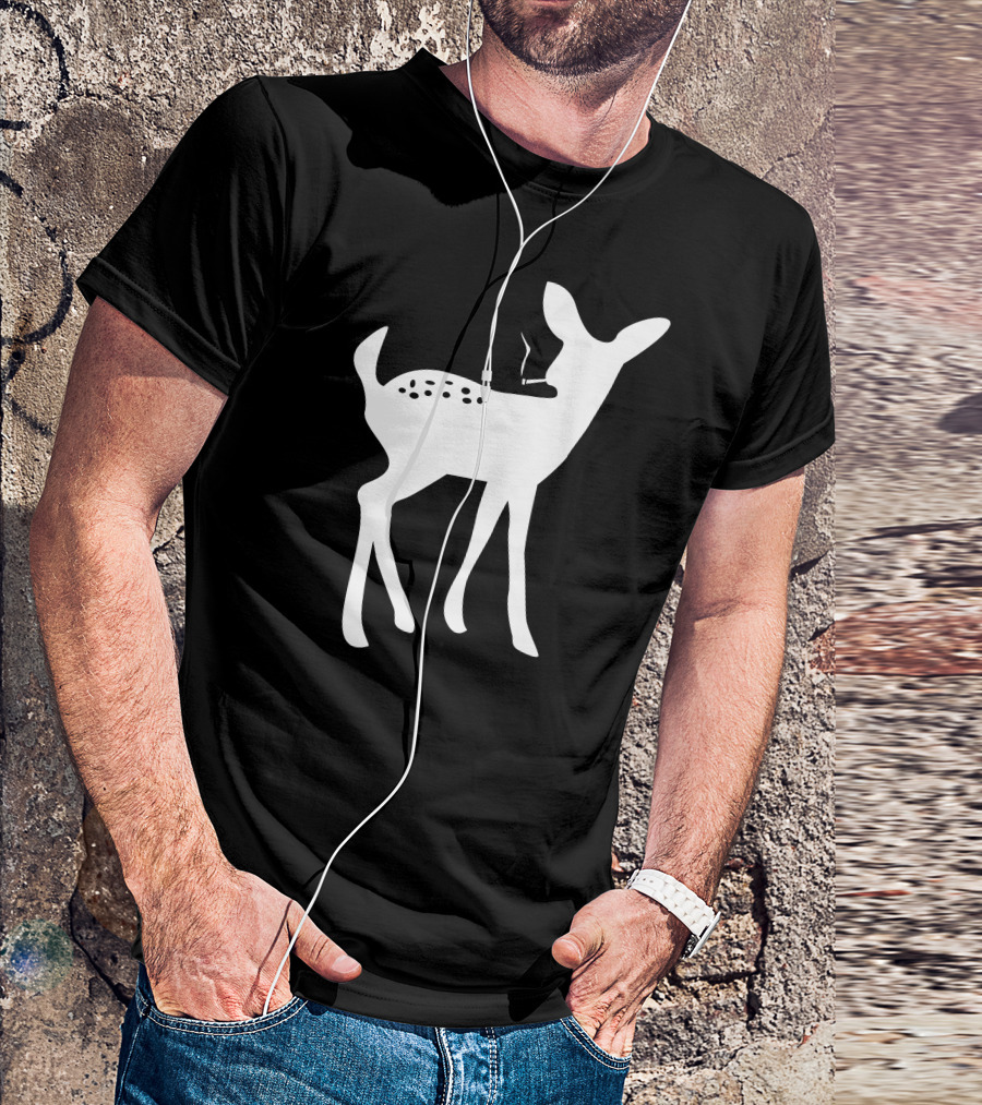 Smoking Fawn Deer Silhouette With Cigarette T-Shirt