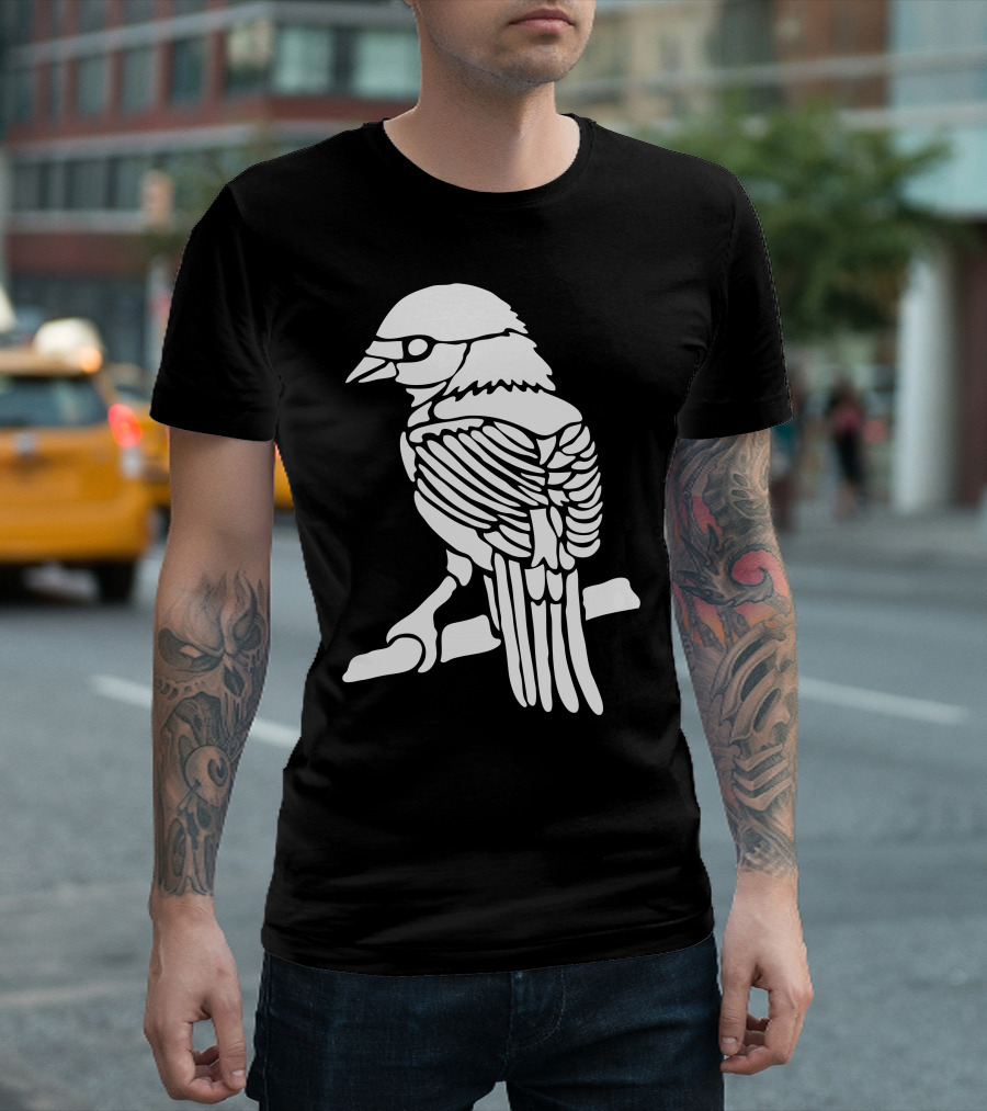 Sparrow Garden Bird Skeleton T-Shirt