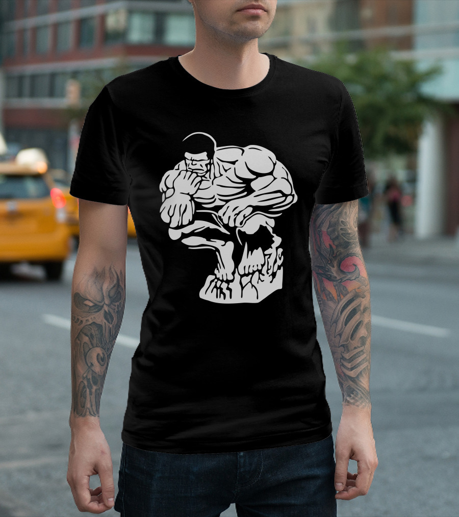 The Incredible Thinker Hulk Statue Pose T-Shirt