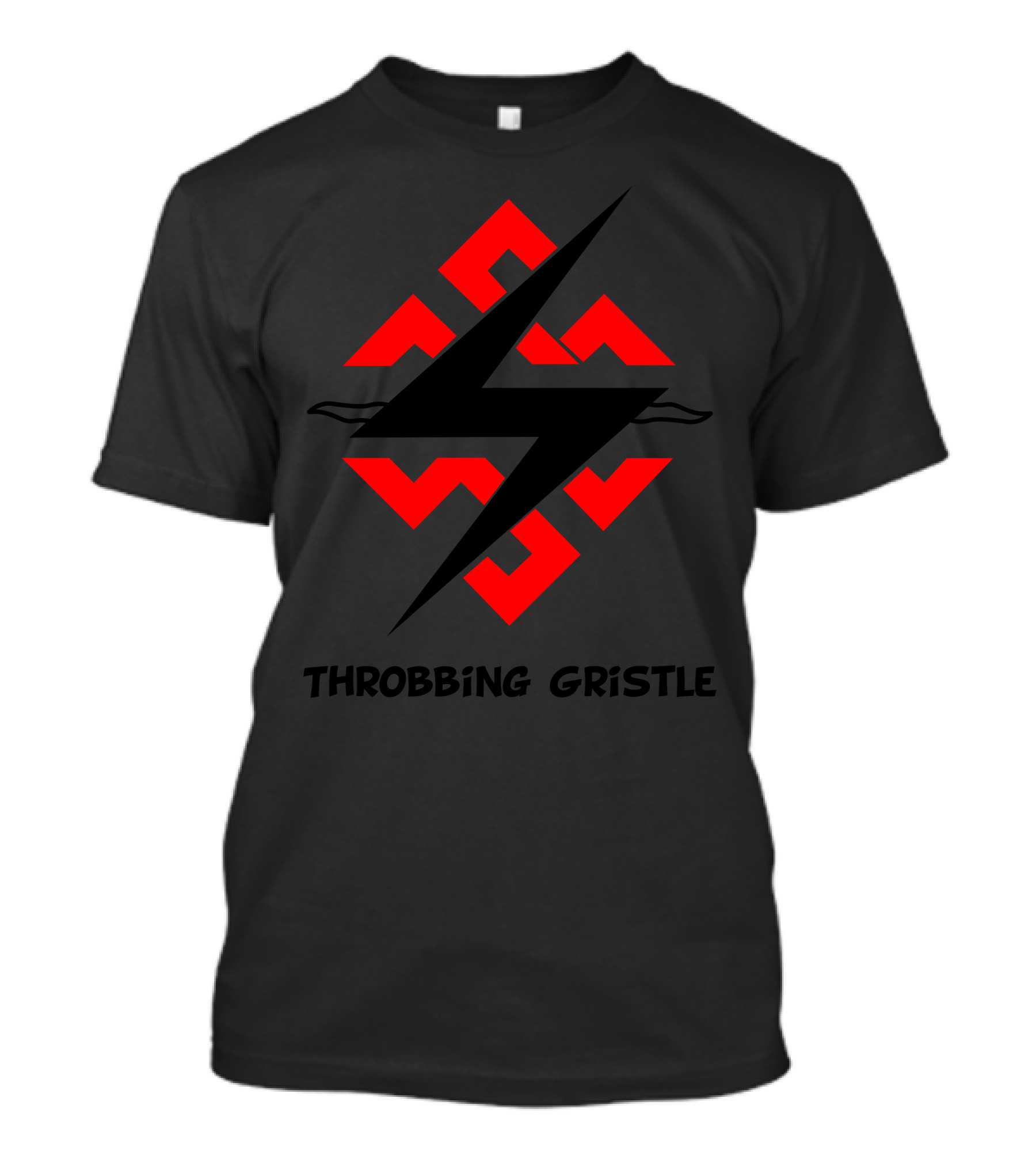 Throbbing Gristle Rare Symbol With Red Geometric T-Shirt