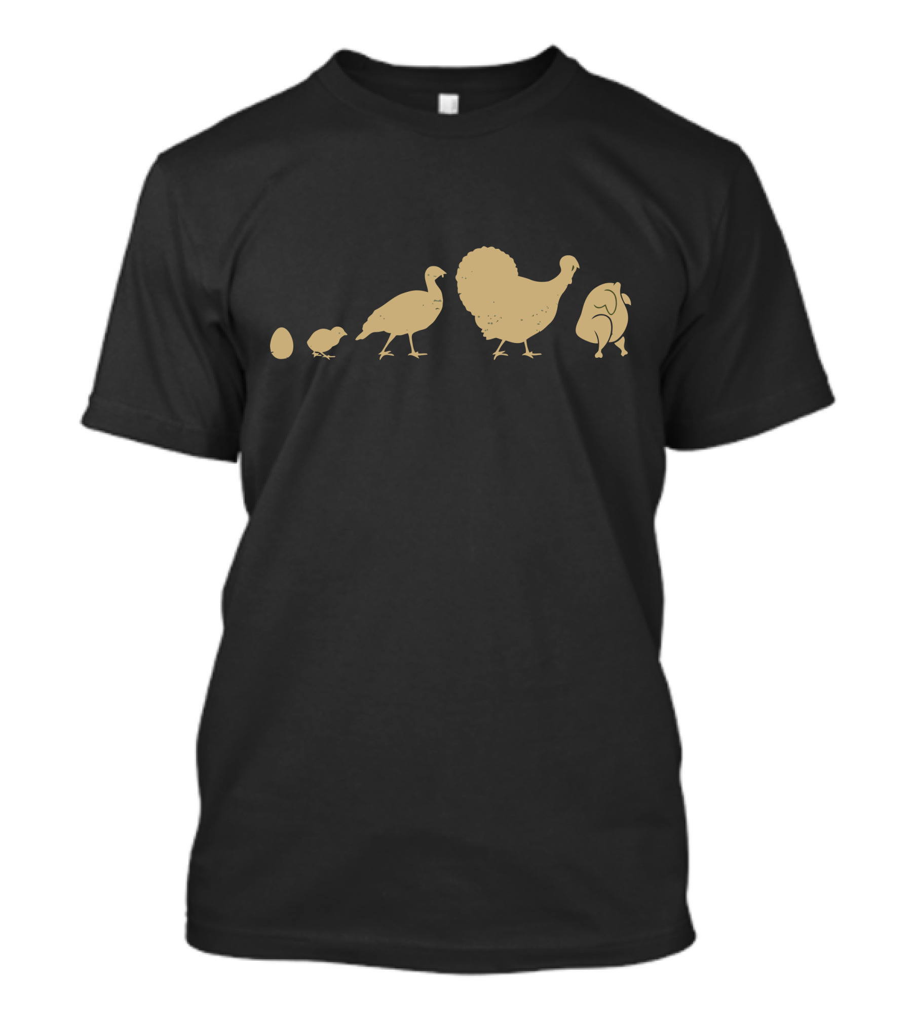 Turkevolution Evolution Stages From Egg To Cooked Turkey T-Shirt