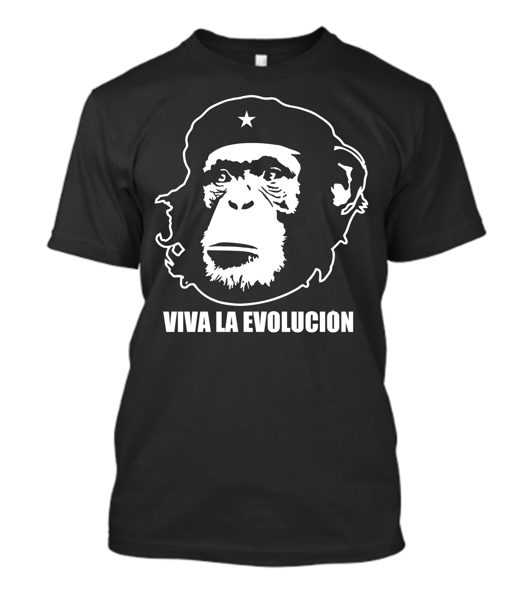 Viva La Evolucion Chimpanzee Beret T-Shirt