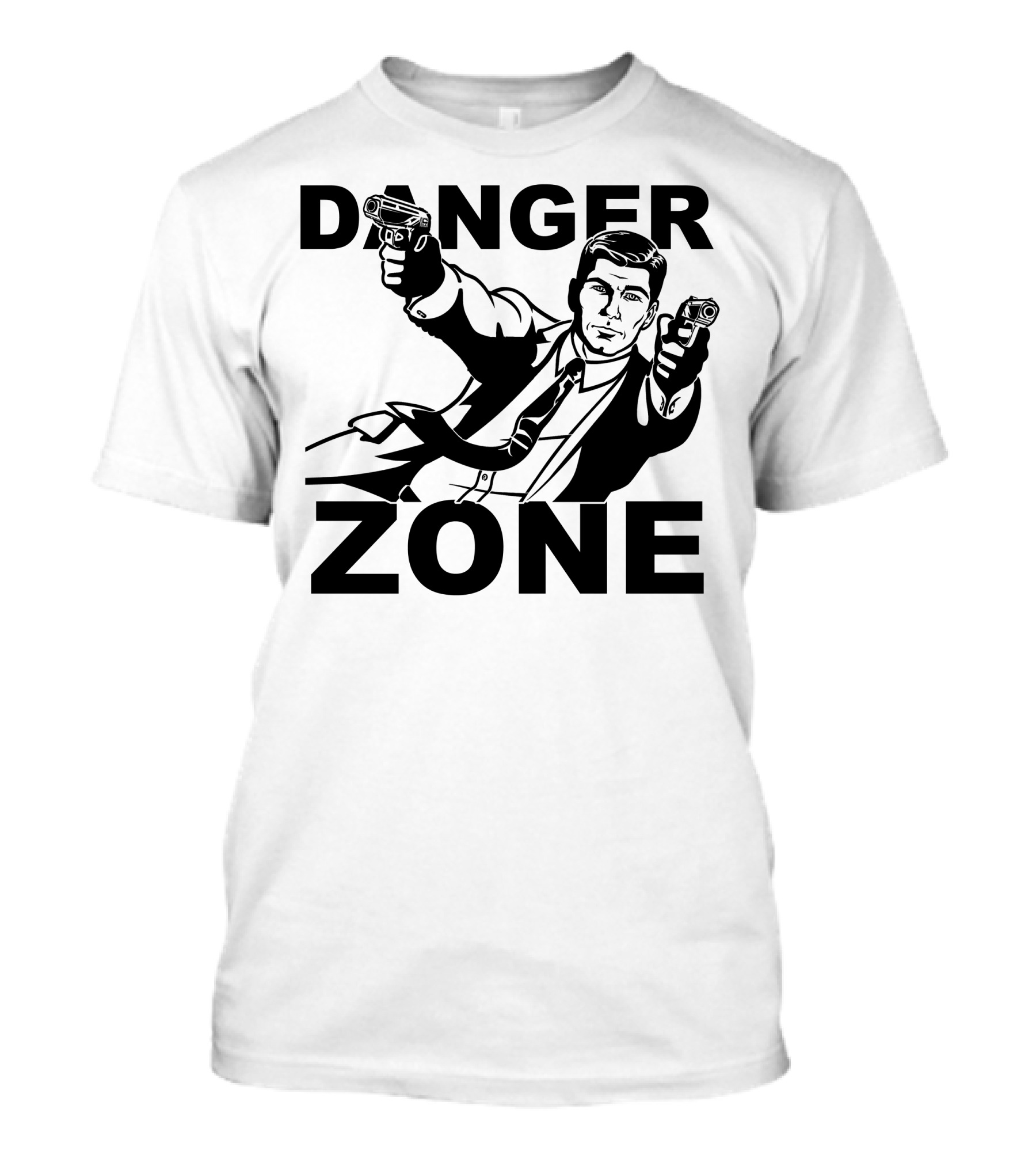 Archer Danger Zone Fx Tv Show Funny Cartoon Cotton Blend T-Shirt
