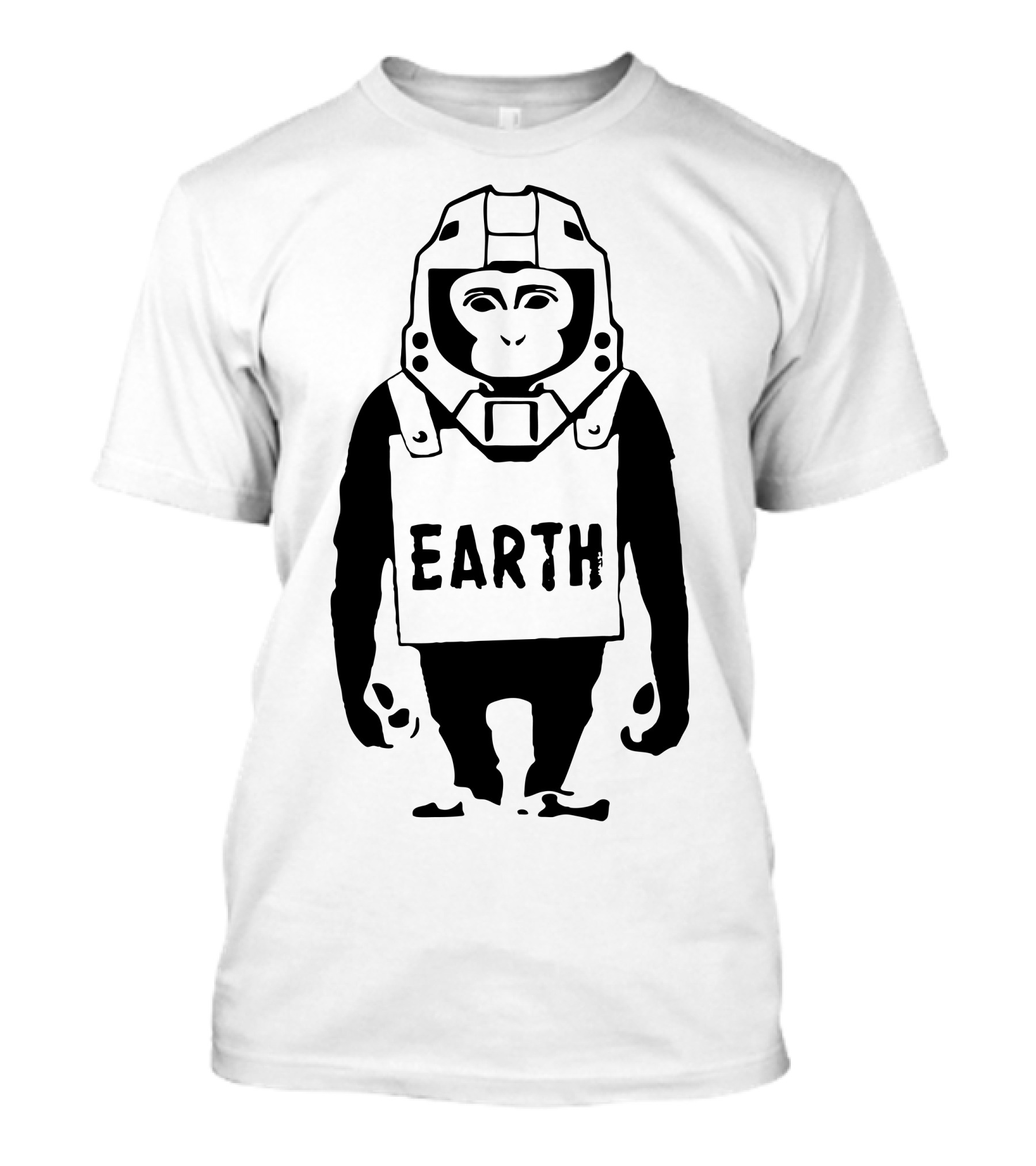Earth Gorilla Astronaut Pop Culture Fusion T-Shirt