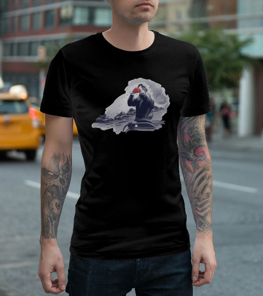 Tactical Diversion Commander With Tanks And Retro Viewfinder T-Shirt