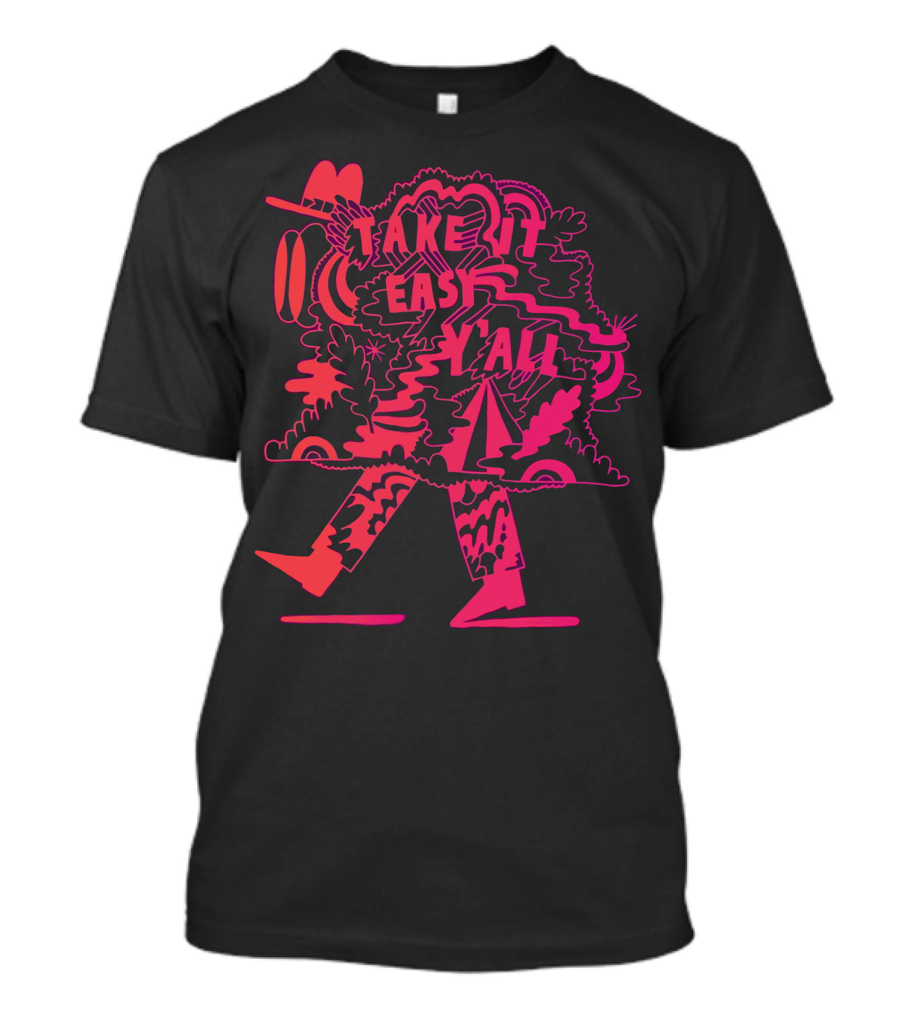 Take It Easy Y'all Vibrant Walk T-Shirt