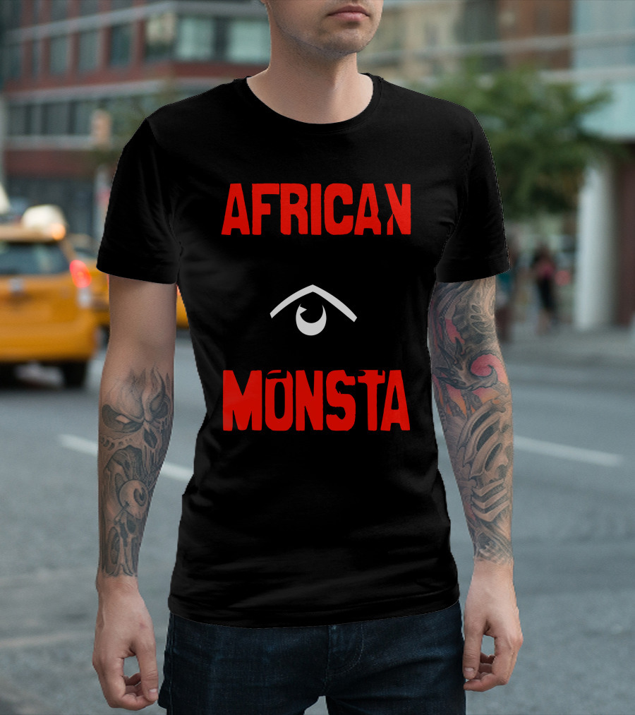 AFRICAN MONSTA Monster Shield Eye Spear T-Shirt
