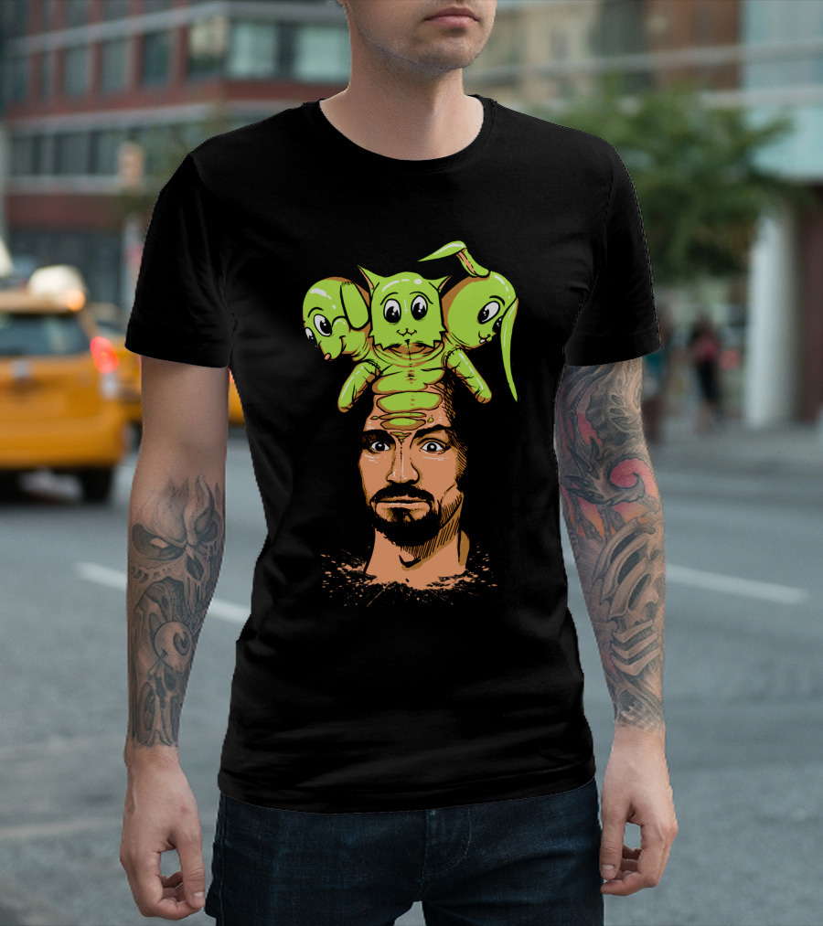 Face Off: Charlie Confronts Three-Headed Monster Heads T-Shirt