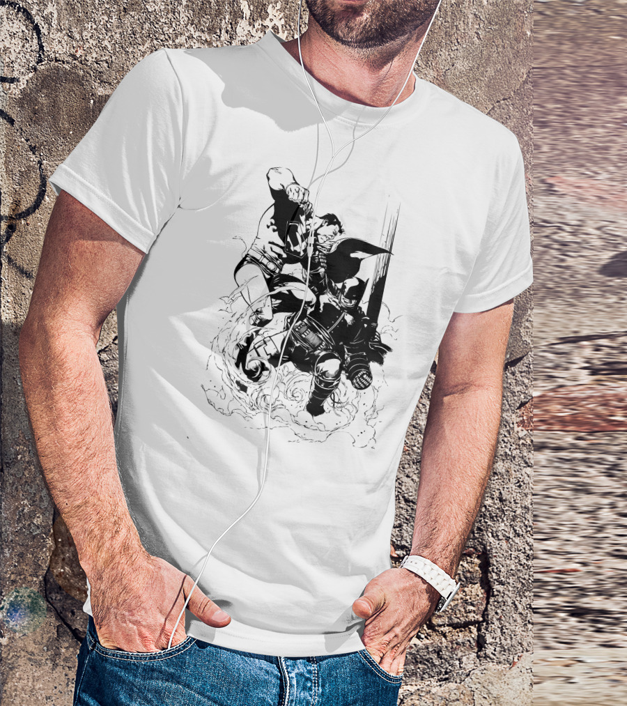 Clash Of The Justice Knight Vs. Man Of Steel Showdown T-Shirt