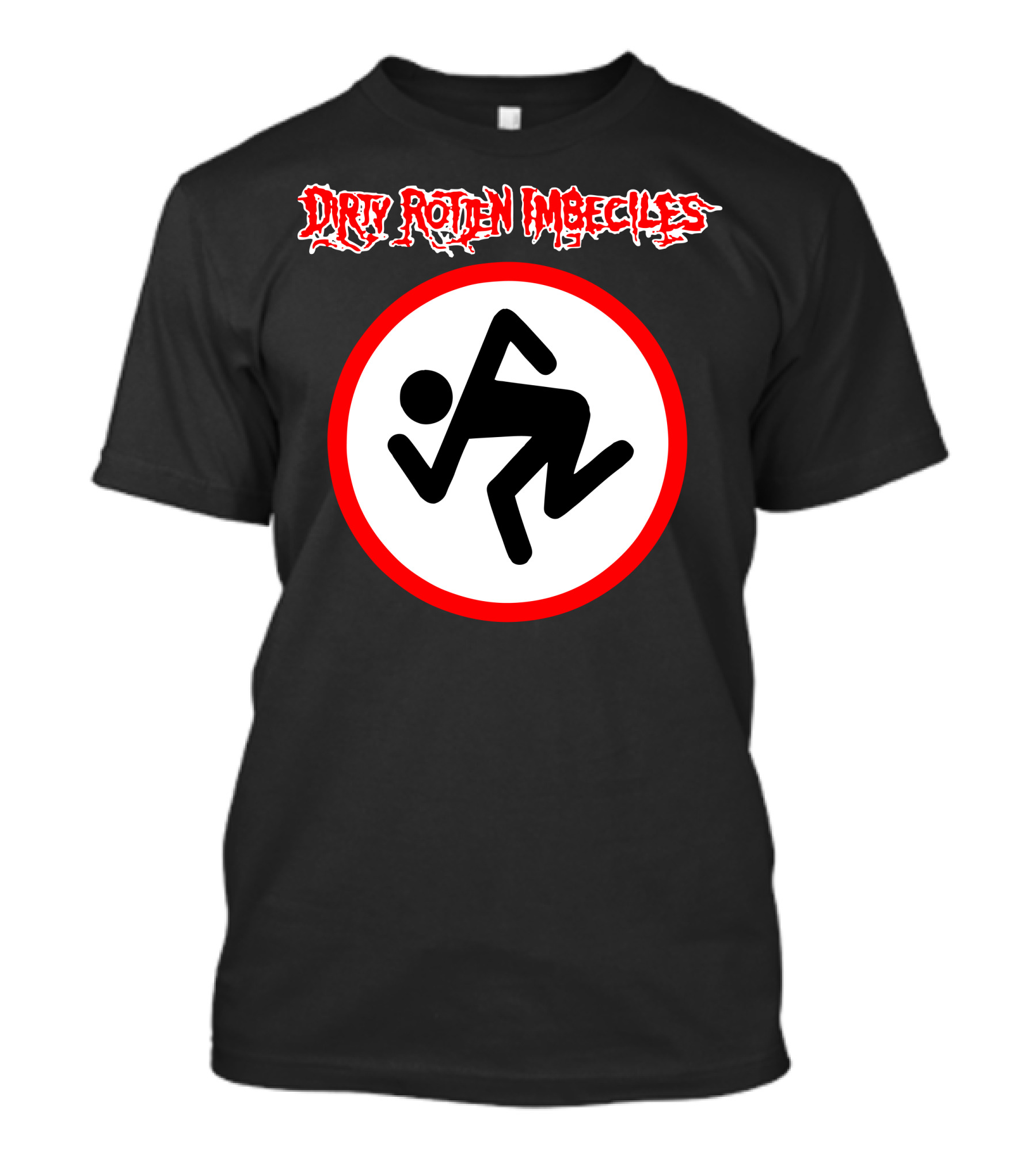 Dirty Rotten Imbeciles Logo Black Circle T-Shirt