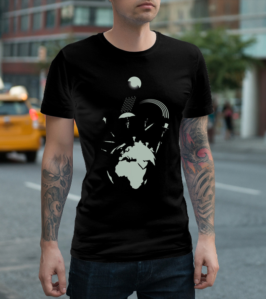 Evolutionary Gentlemen Progressing Across the Globe T-Shirt