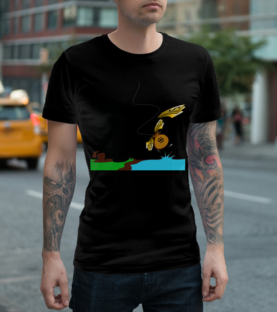 Fishing For Dollars With Money Hook And Cash Splash T-Shirt