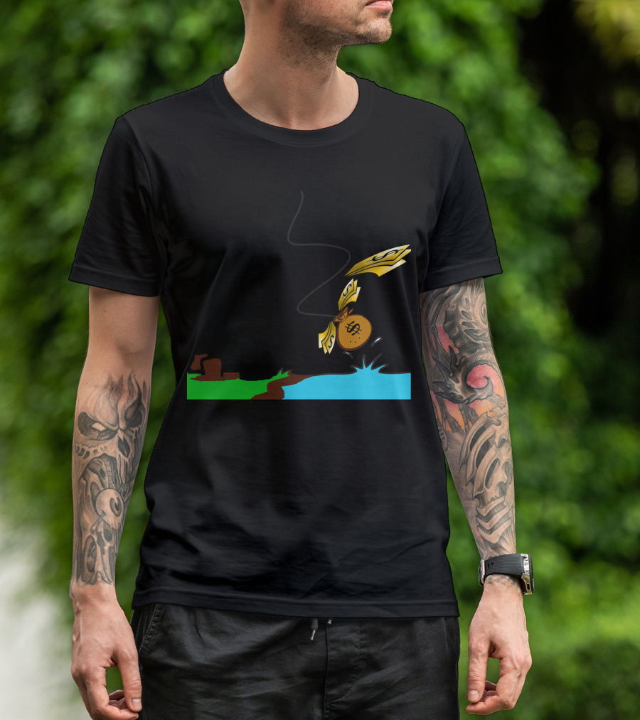 Fishing For Dollars With Money Hook And Cash Splash T-Shirt