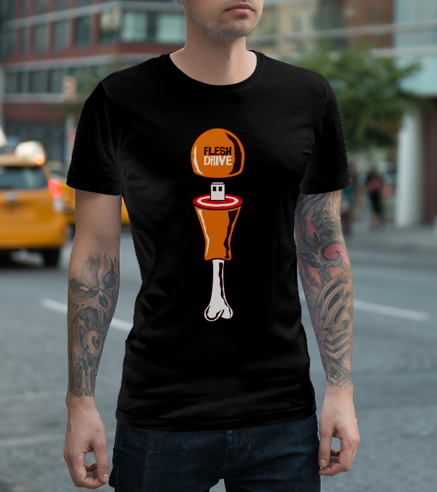 Fleshdrive USB Meat Bone Stick T-Shirt