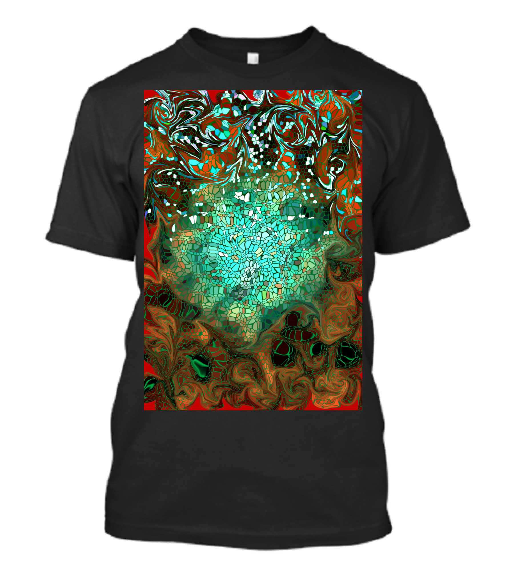 Geomatris Magic Vibrant Swirl Mosaic T-Shirt