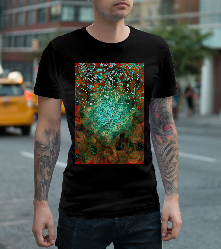 Geomatris Magic Vibrant Swirl Mosaic T-Shirt