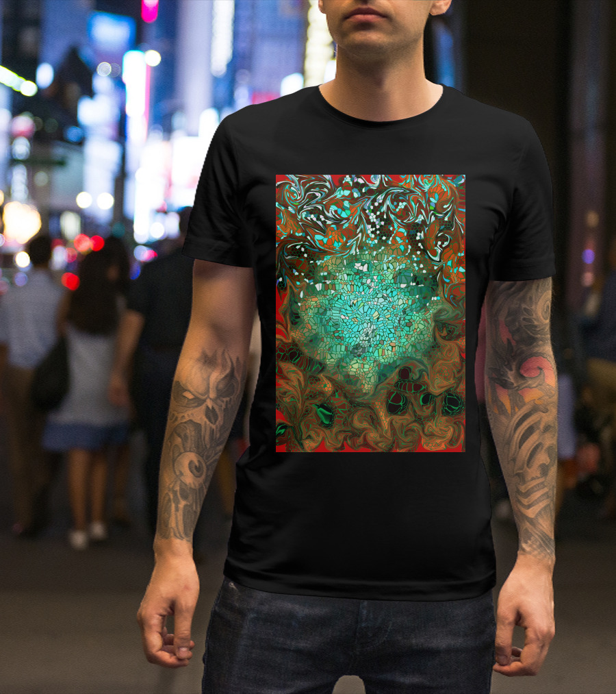 Geomatris Magic Vibrant Swirl Mosaic T-Shirt