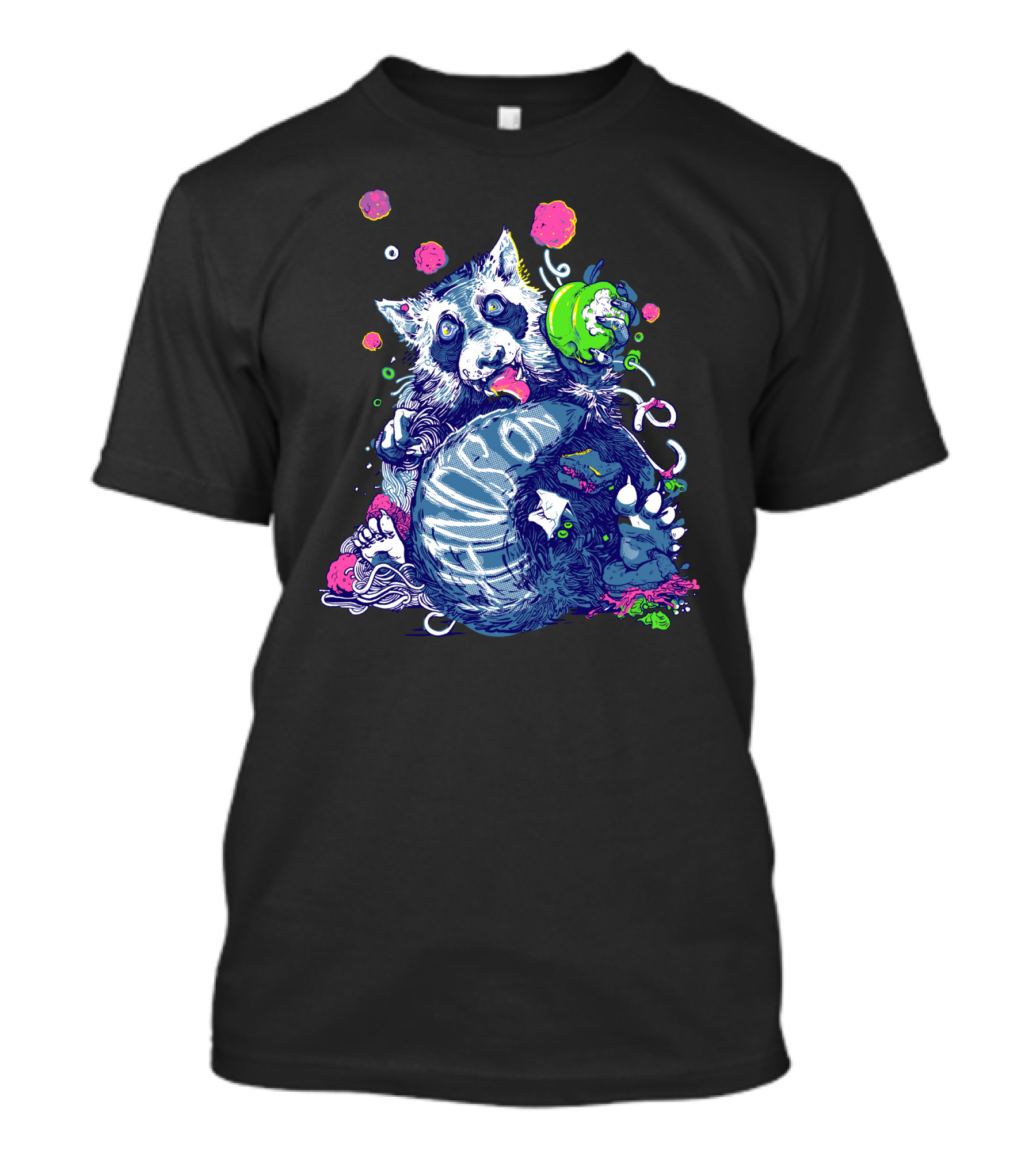 Hands On Raccoon Candy Apple Chaos T-Shirt