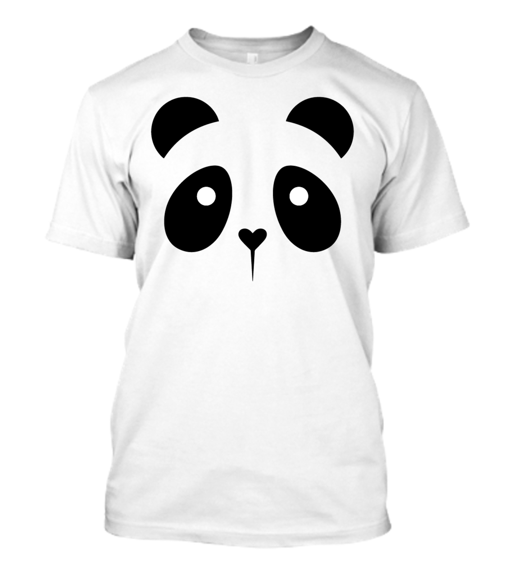 Harajuku Panda Face Animal Black And White Minimalist T-Shirt