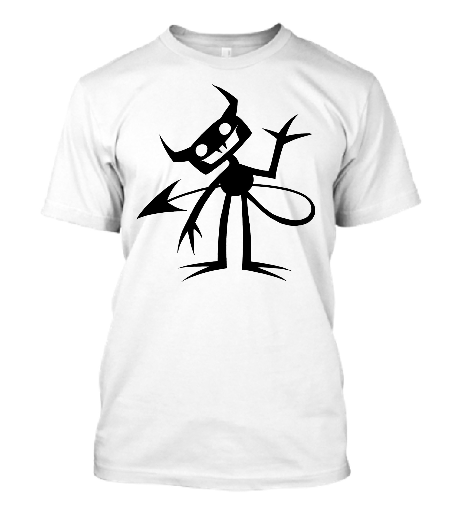 Hi Creepy Cartoon Devil Figure T-Shirt