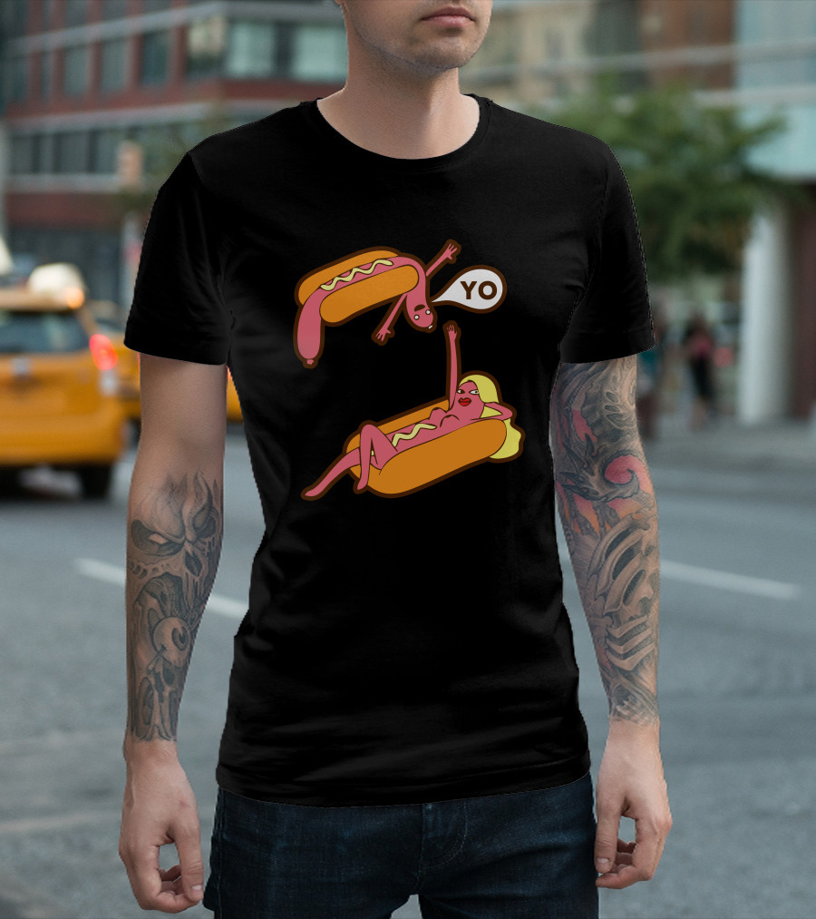 YO Hot Dogs Nodding Wave T-Shirt