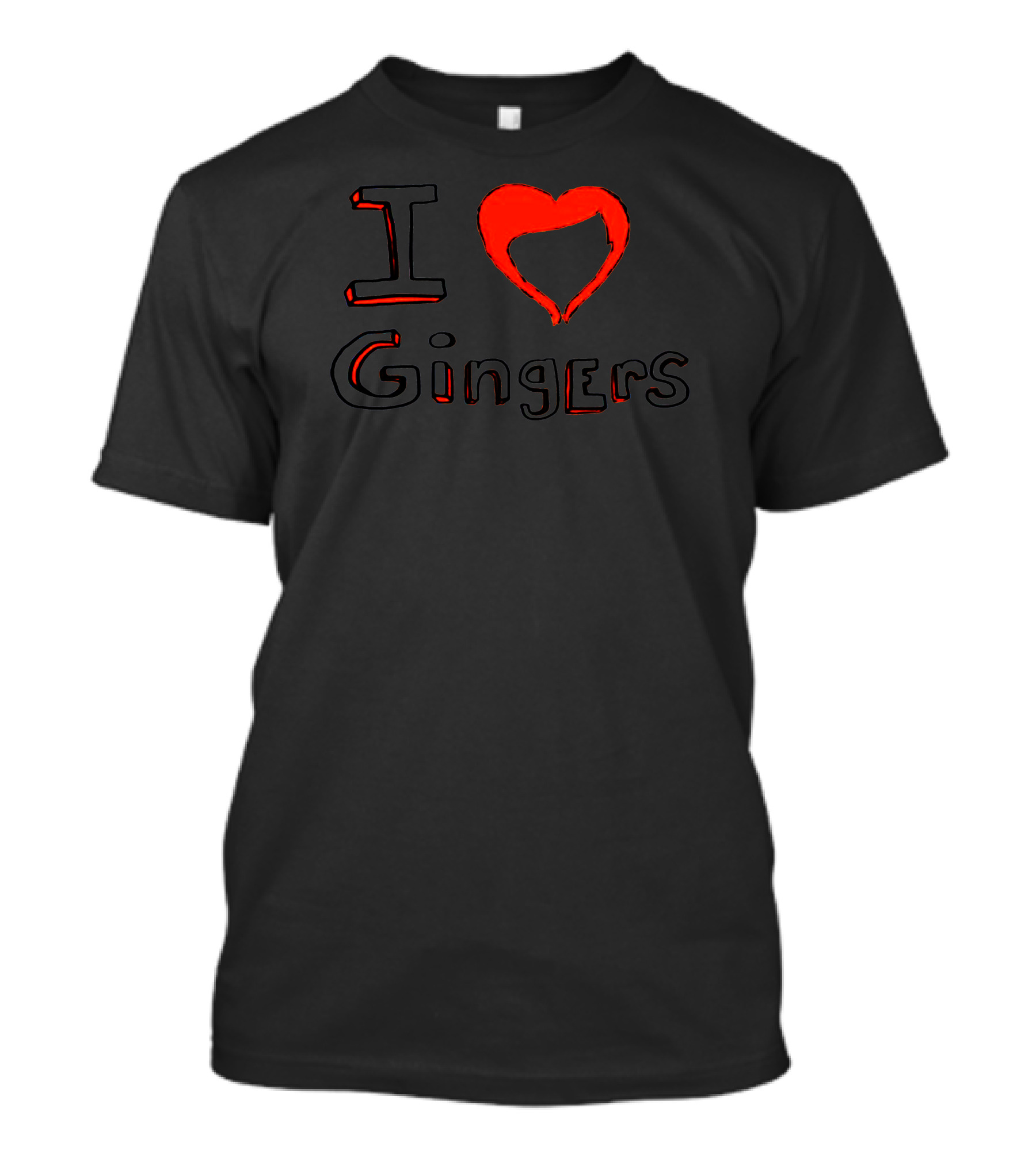 I Love Red Heart Gingers T-Shirt