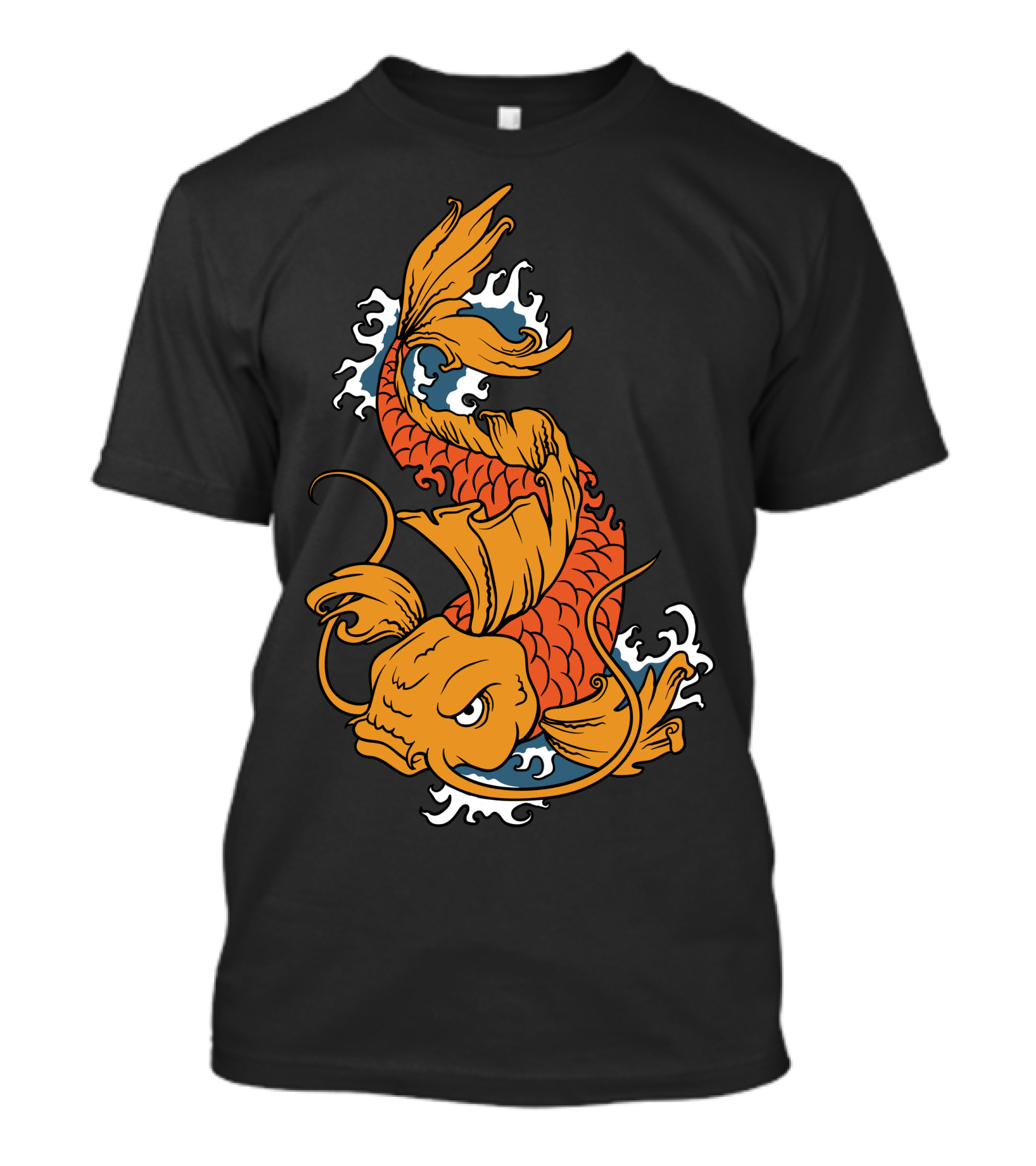 Koi Fish Art With Water And Waves Japan T-Shirt