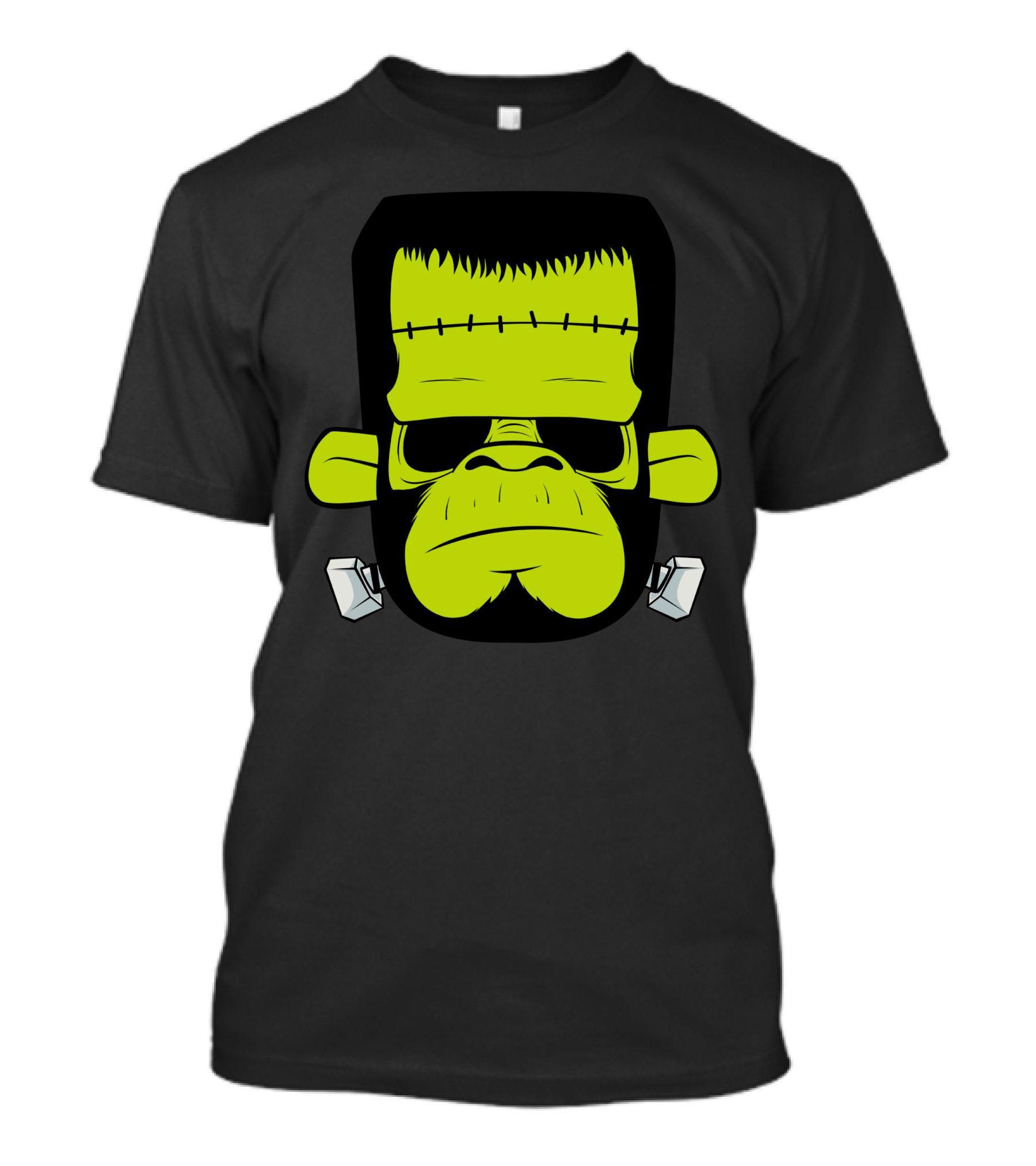 Monkenstein Frankenstein Monkey Face Halloween Costume T-Shirt