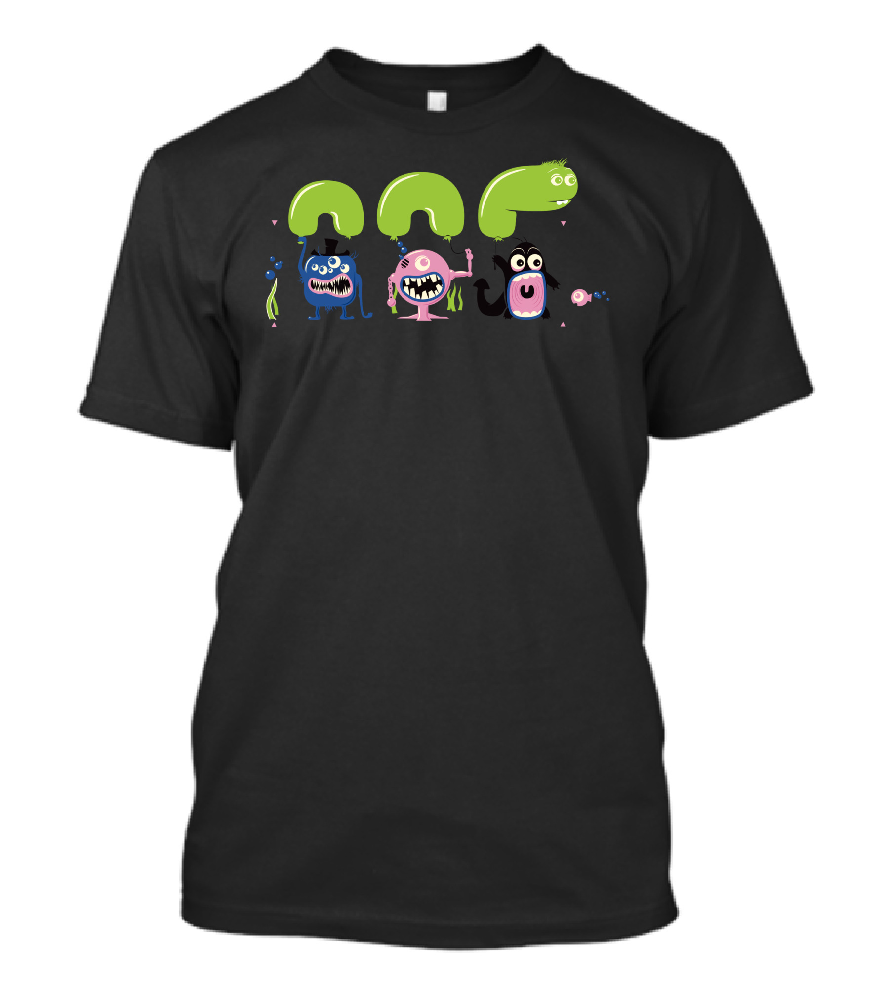 Monsters Don Alphabet Characters Playful T-Shirt
