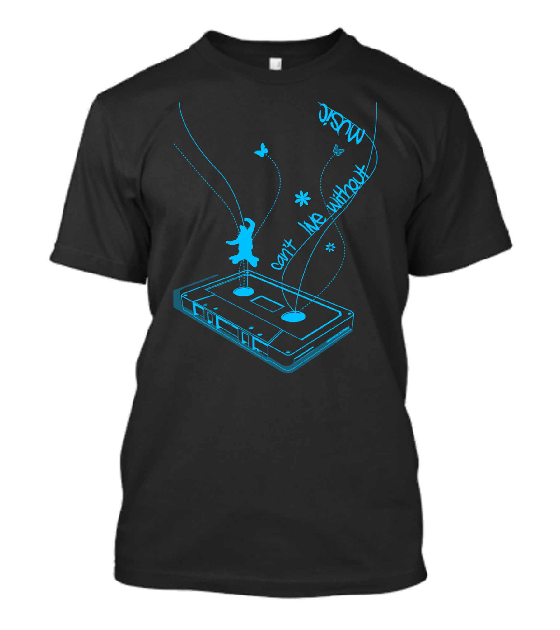 Music Can't Live Without Cassette Tape Dance T-Shirt