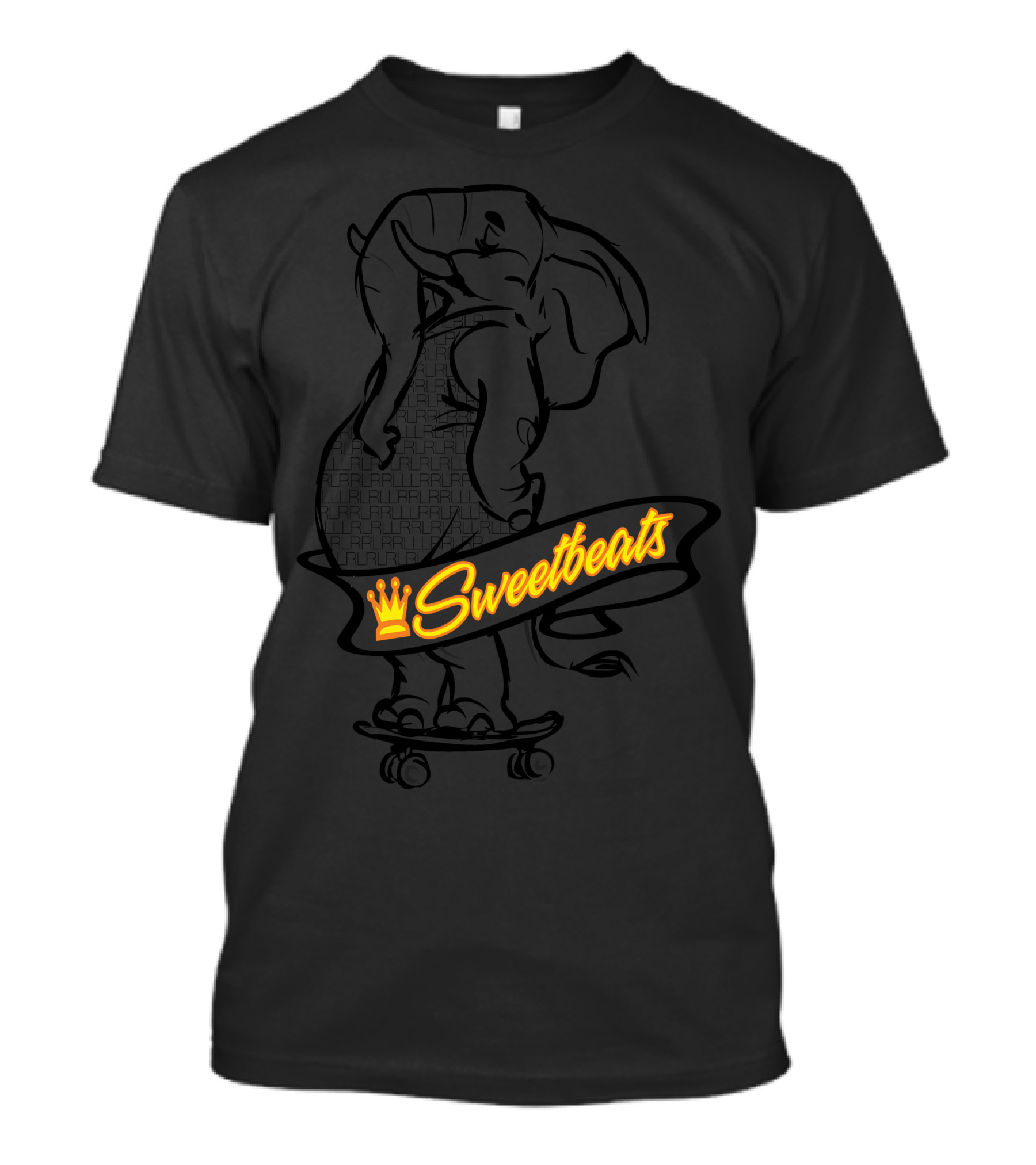 Sweetbeats Crowned Elephant On Skateboard T-Shirt