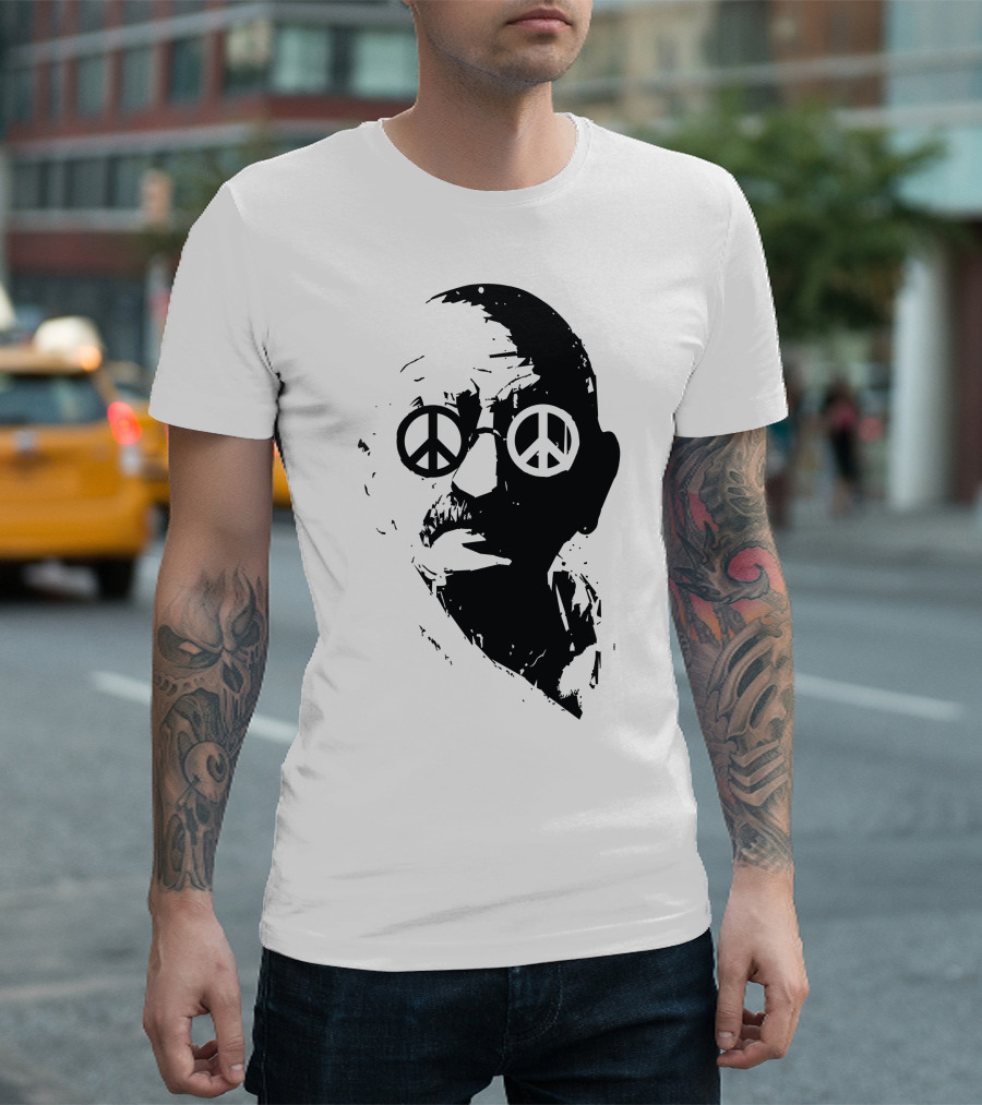 Gandhi Peace Symbol Glasses T-Shirt