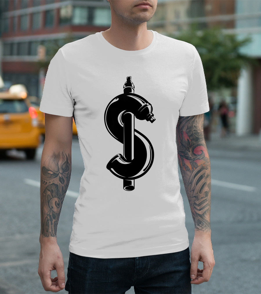 Dollar Spray Can Symbol Fusion T-Shirt