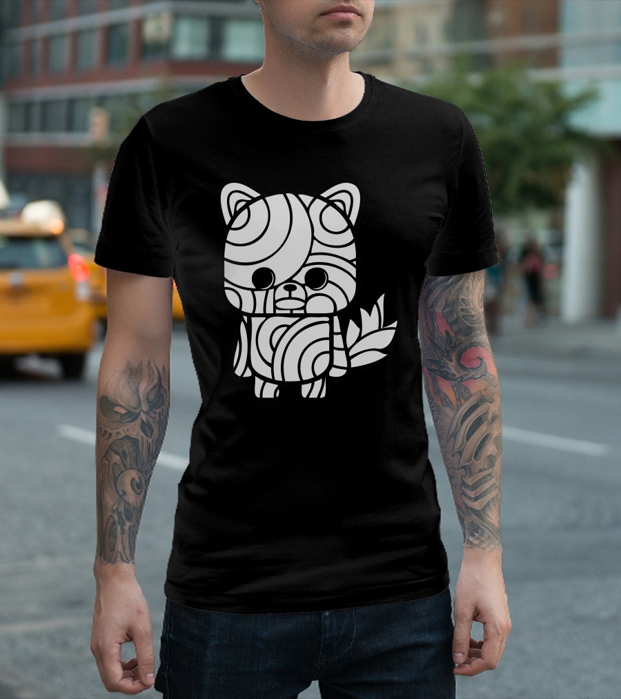The Mummy Fox Cute Swirled Cartoon Figure T-Shirt