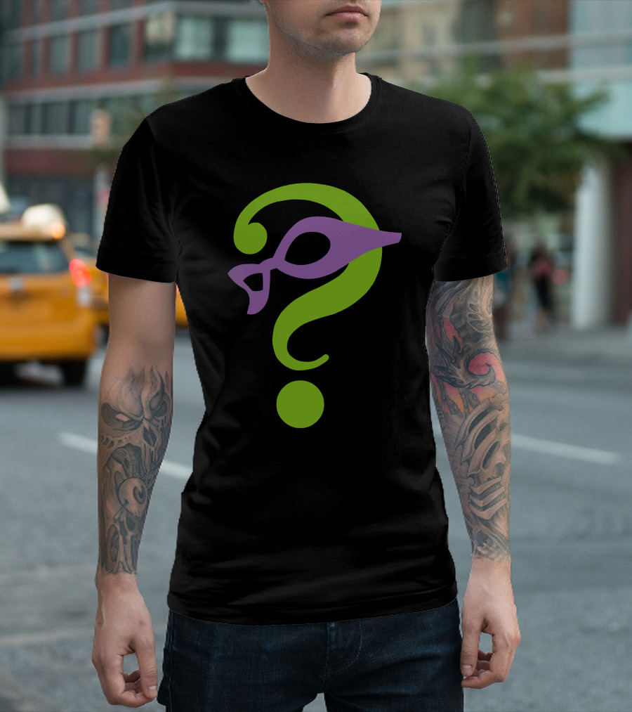 The Riddler Question Mark With Eye Mask T-Shirt