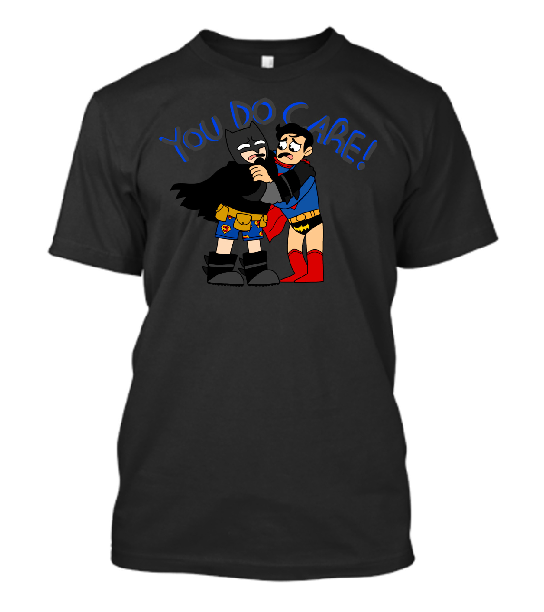 You Do Care Batman And Robin Hugging Cartoon T-Shirt
