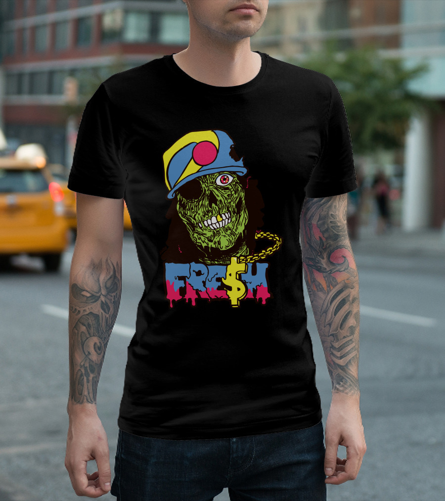 Zombie Fresh Dollar Style Icon In Colorful Hat T-Shirt