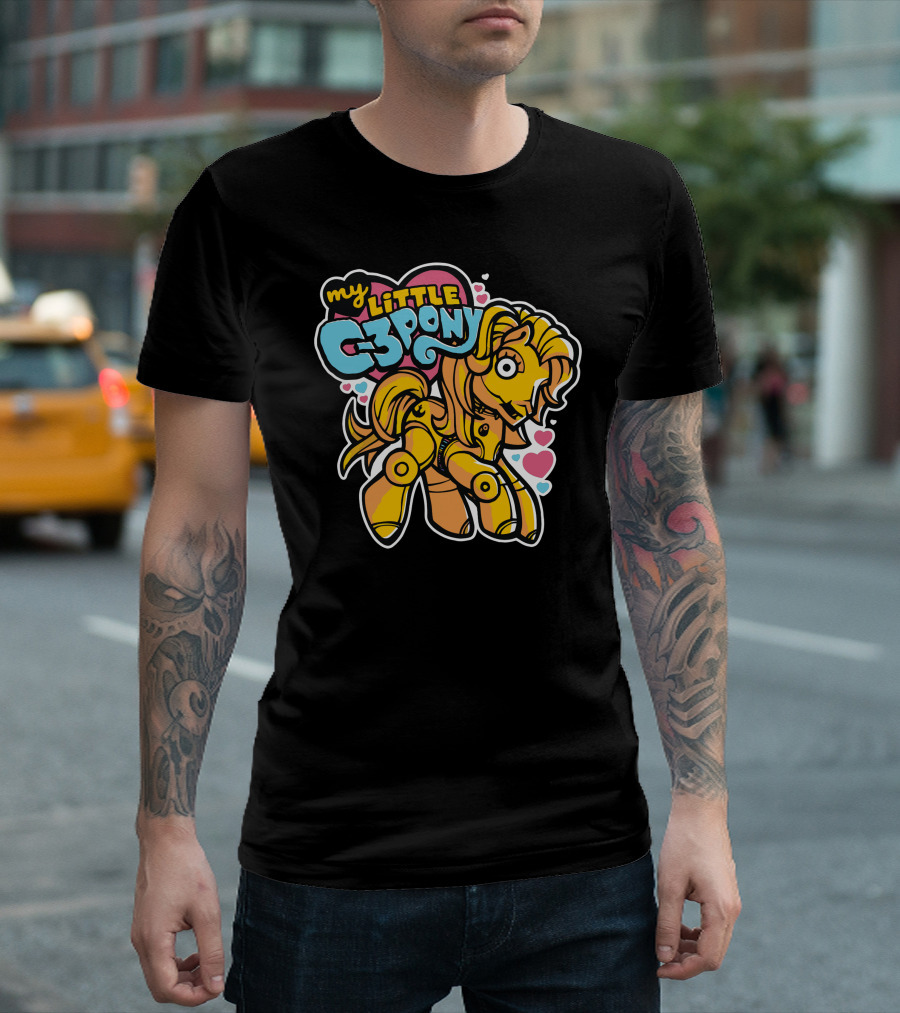 My Little C 3Pony 3CPO Robot Pony Mashup T-Shirt