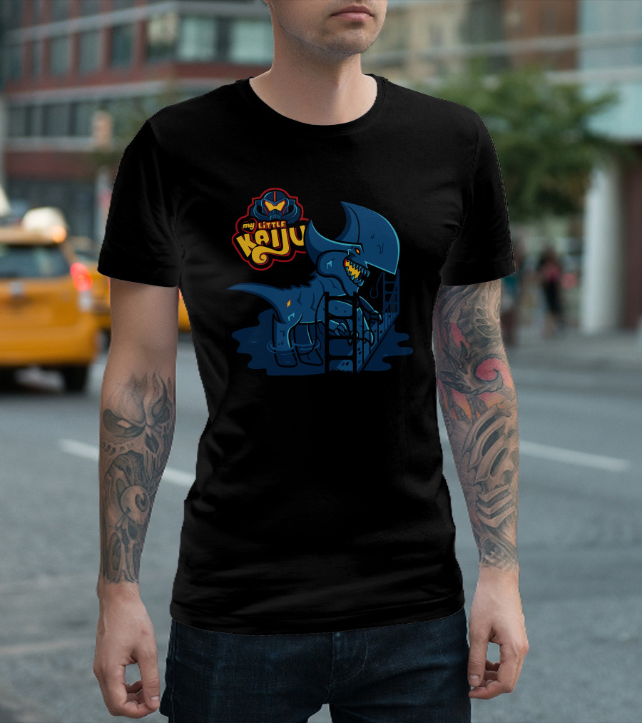 My Little Kaiju Dinosaur Monster Gate Scene T-Shirt