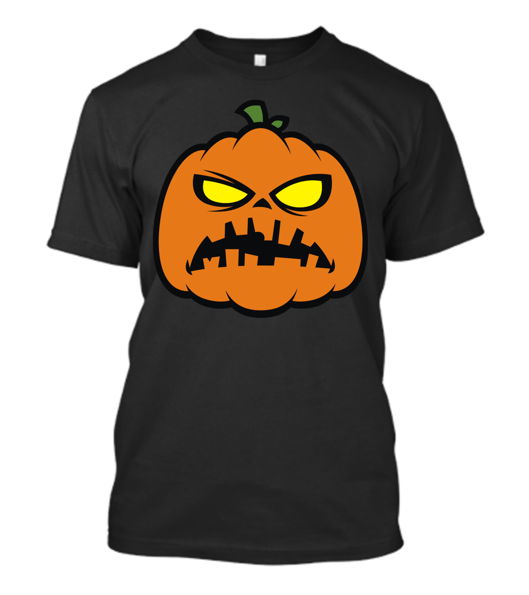 Halloween Pumpkin Zombie Face With Angry Expression T-Shirt