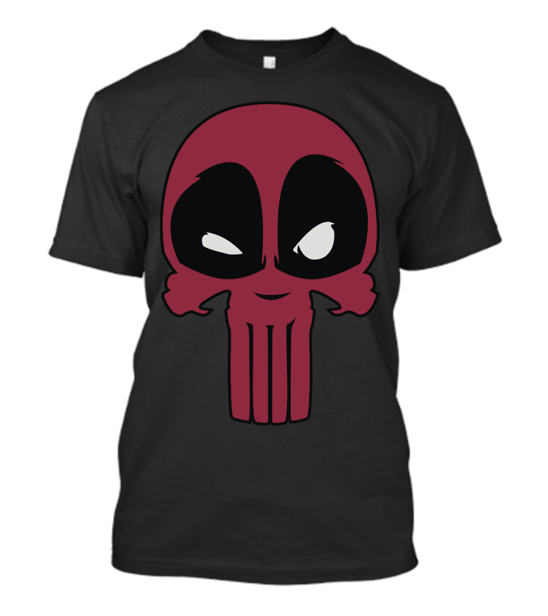 Punishpool Deadpool Punisher Skull Combination T-Shirt