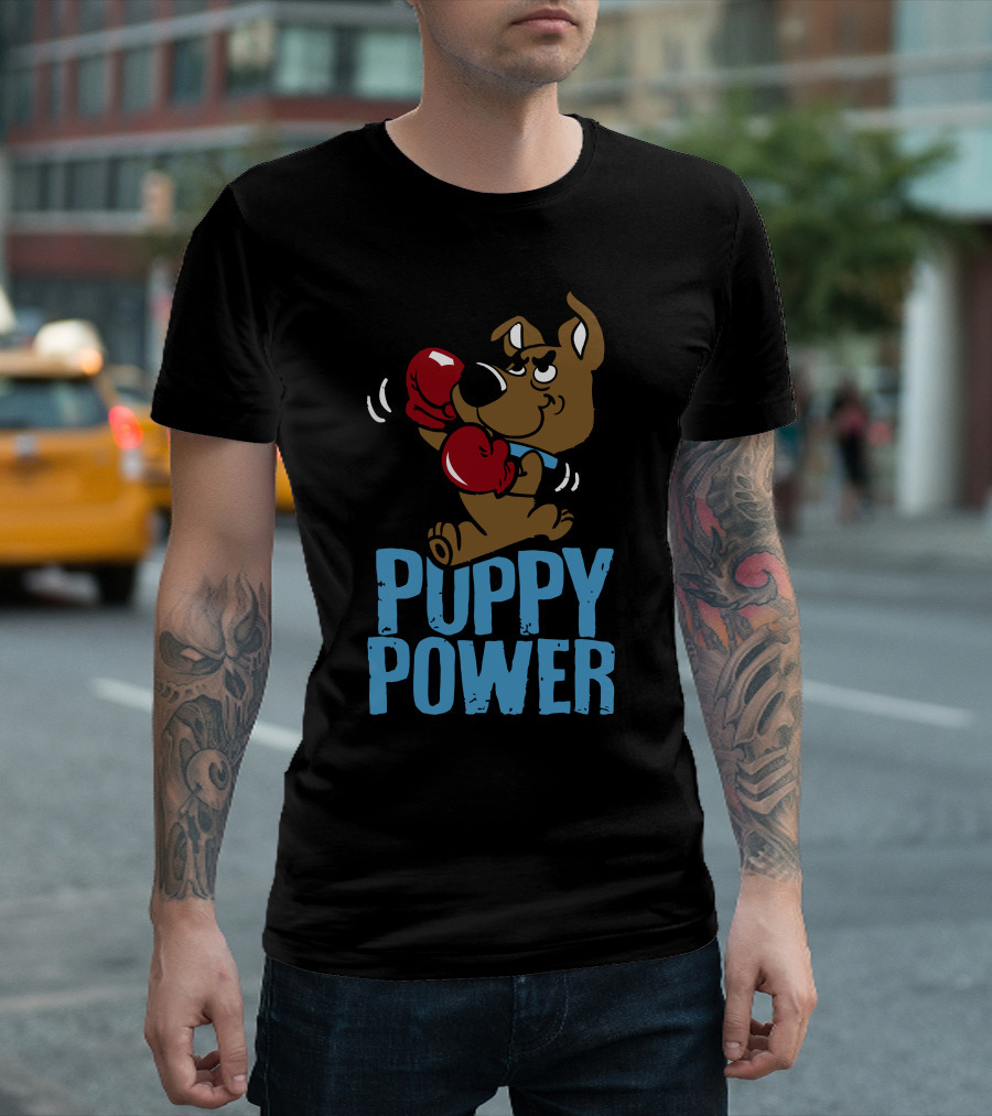 Puppy Power Boxing Dog Animation T-Shirt