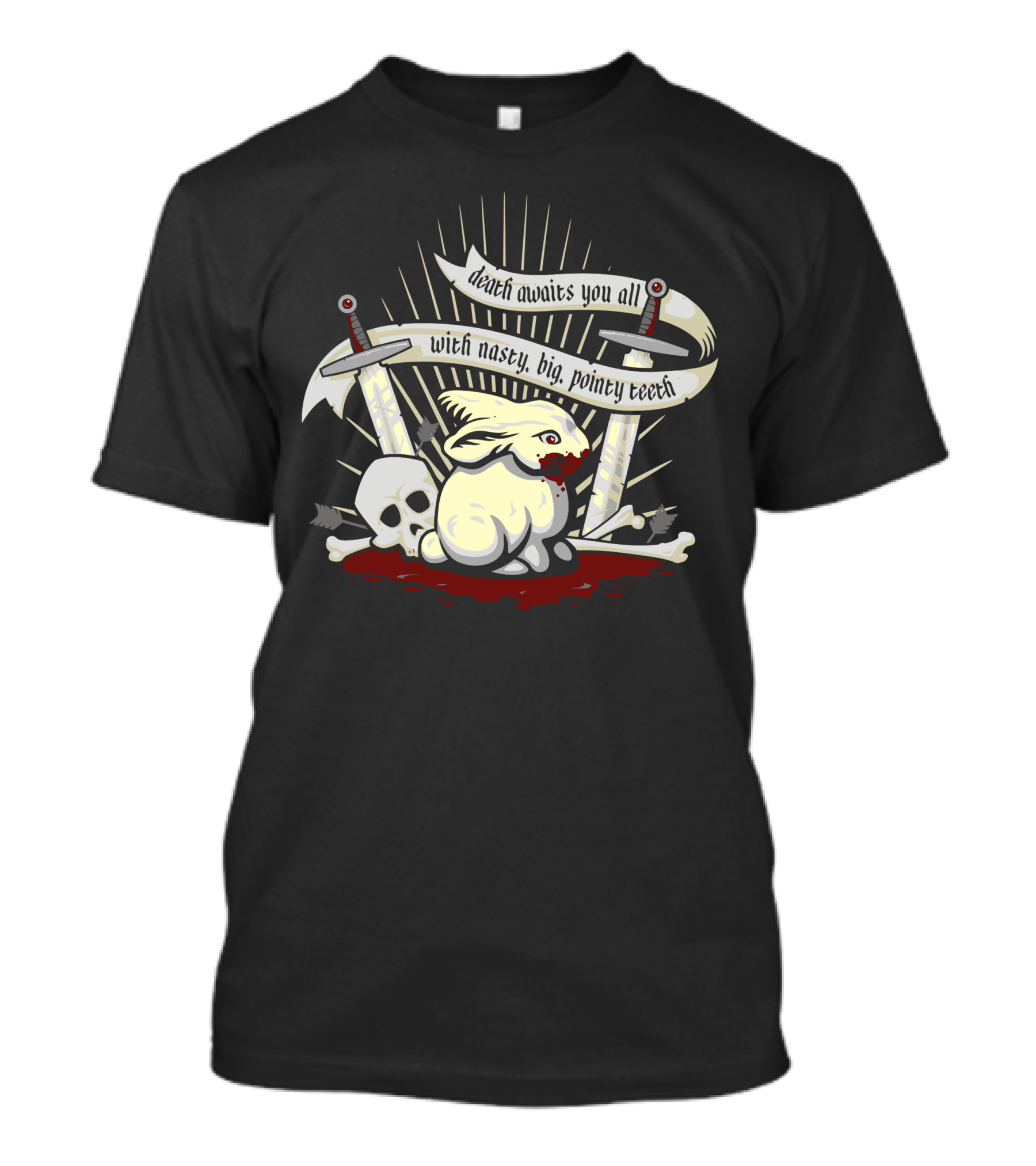 Rabbit Of Caerbannog Death Awaits You All With Nasty Big Pointy Teeth T-Shirt