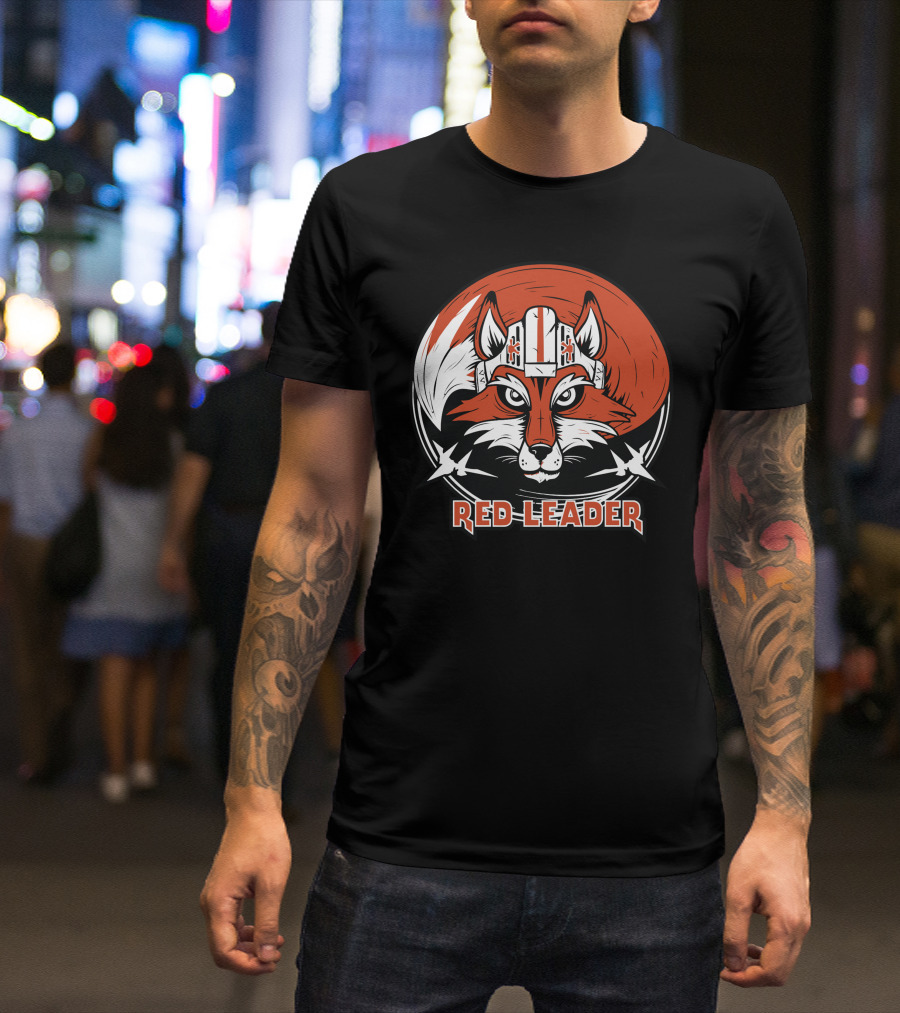 Red Leader Fox Pilot Helmet Iconic T-Shirt