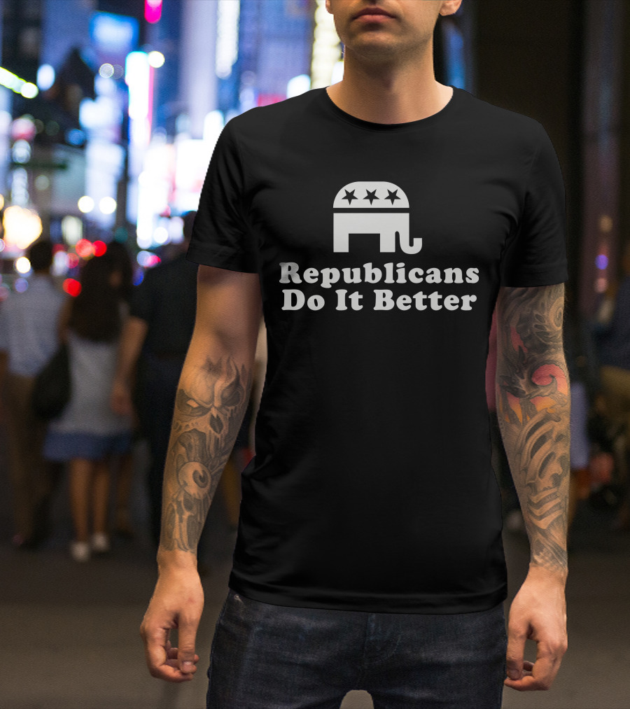 Republicans Do It Better Elephant Stars T-Shirt