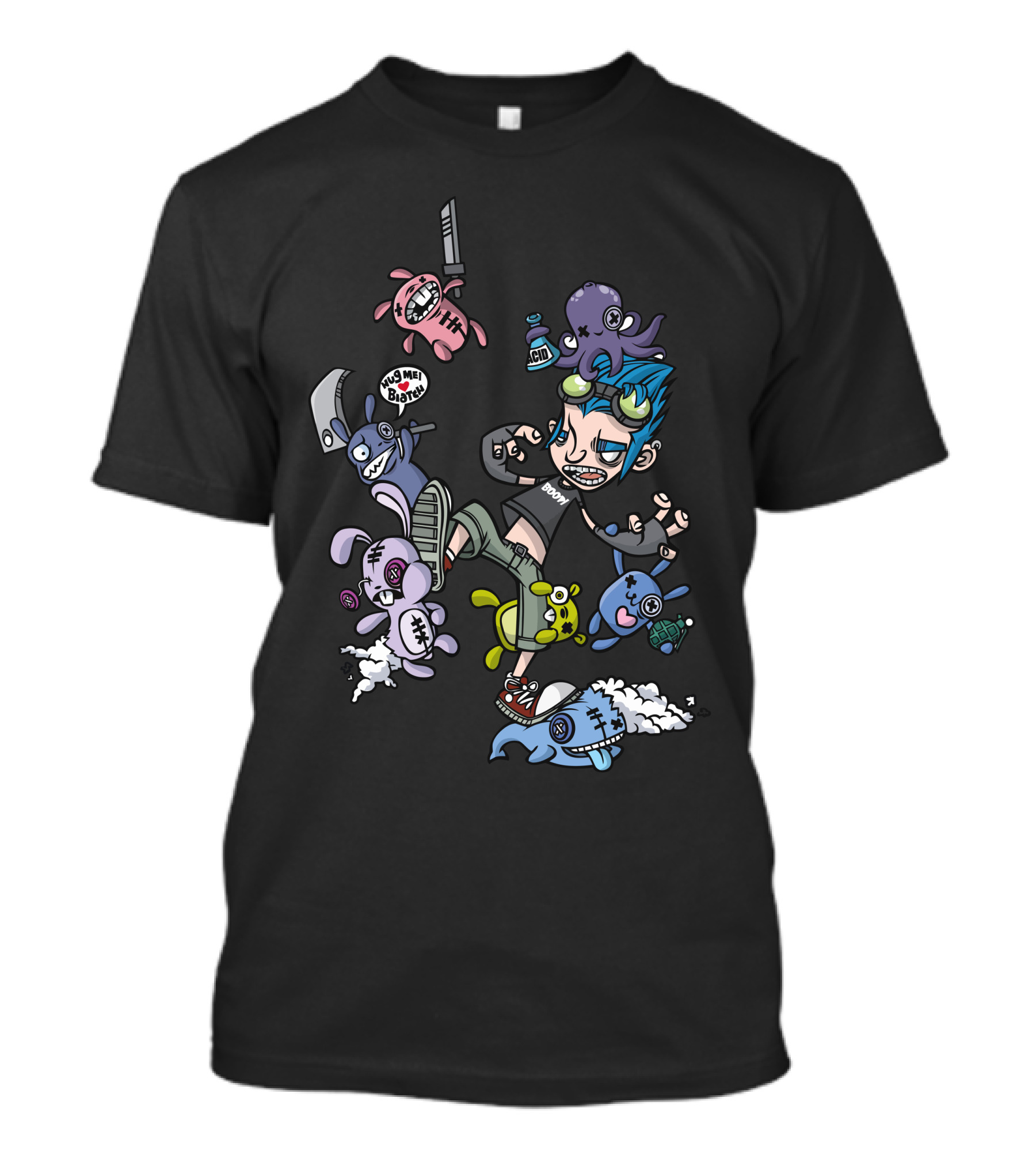 Return Of The Plushes King Amidst Mischievous Anarchic Bunnies And Toys T-Shirt