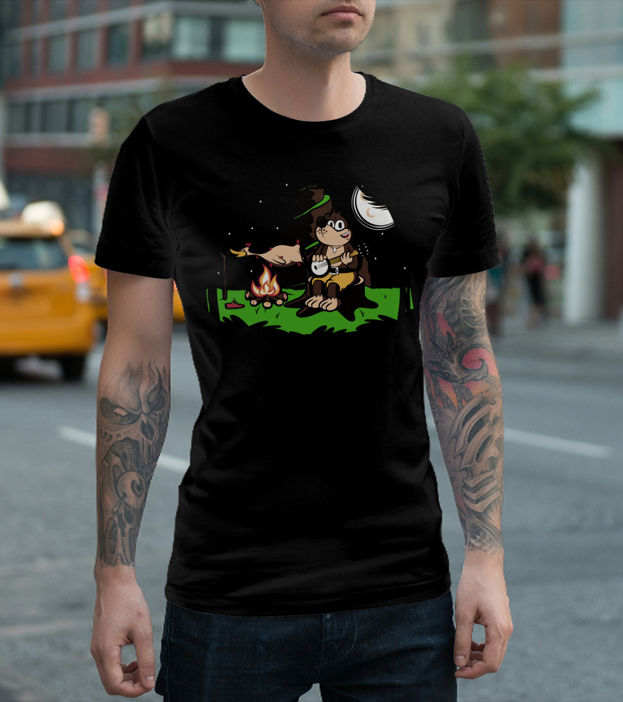 Roast Kazooie Banjo Camping Under Moonlight T-Shirt