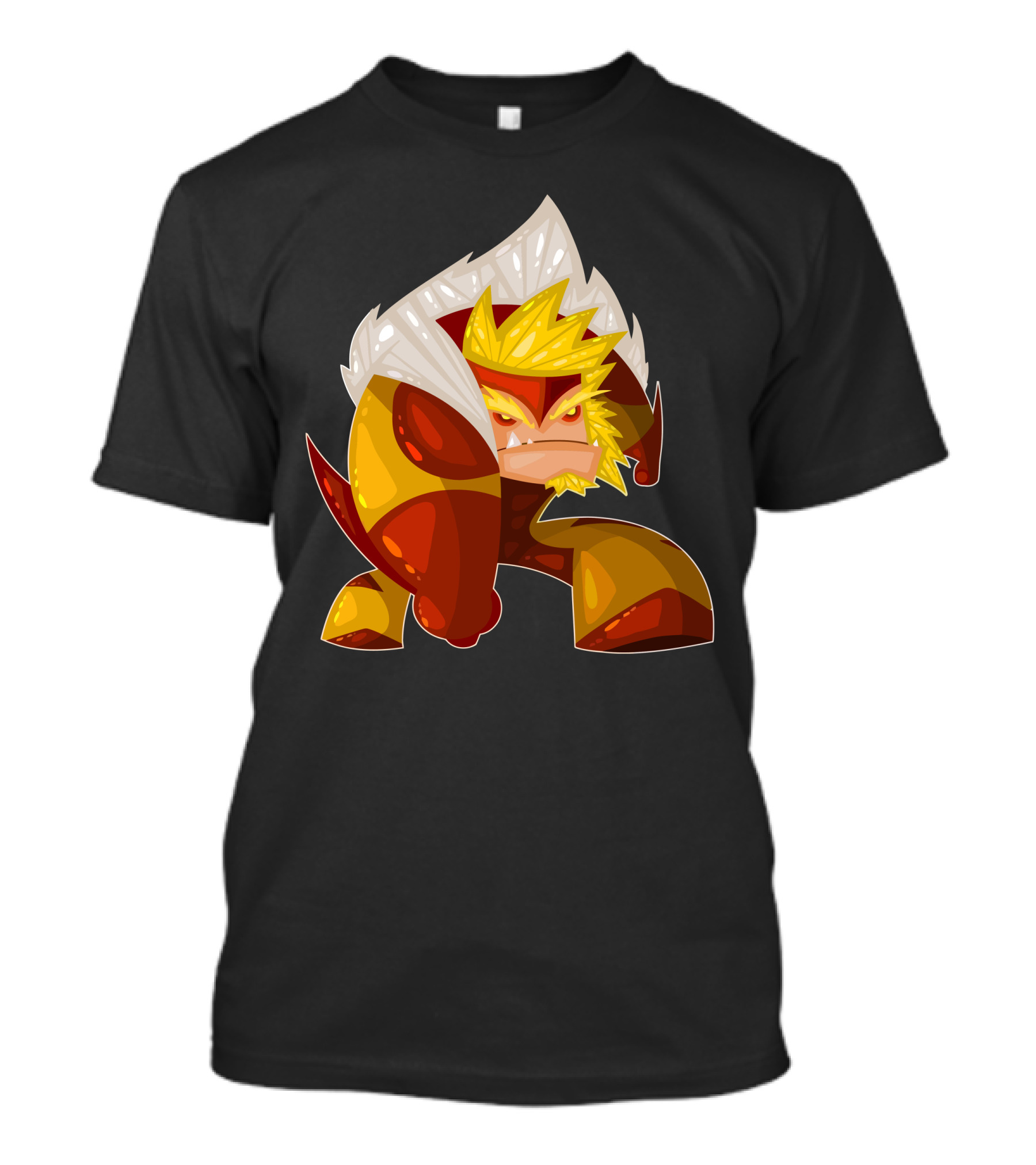 Sabretooth Cartoon Character With Fierce Stance And Yellow-Red Color Scheme T-Shirt