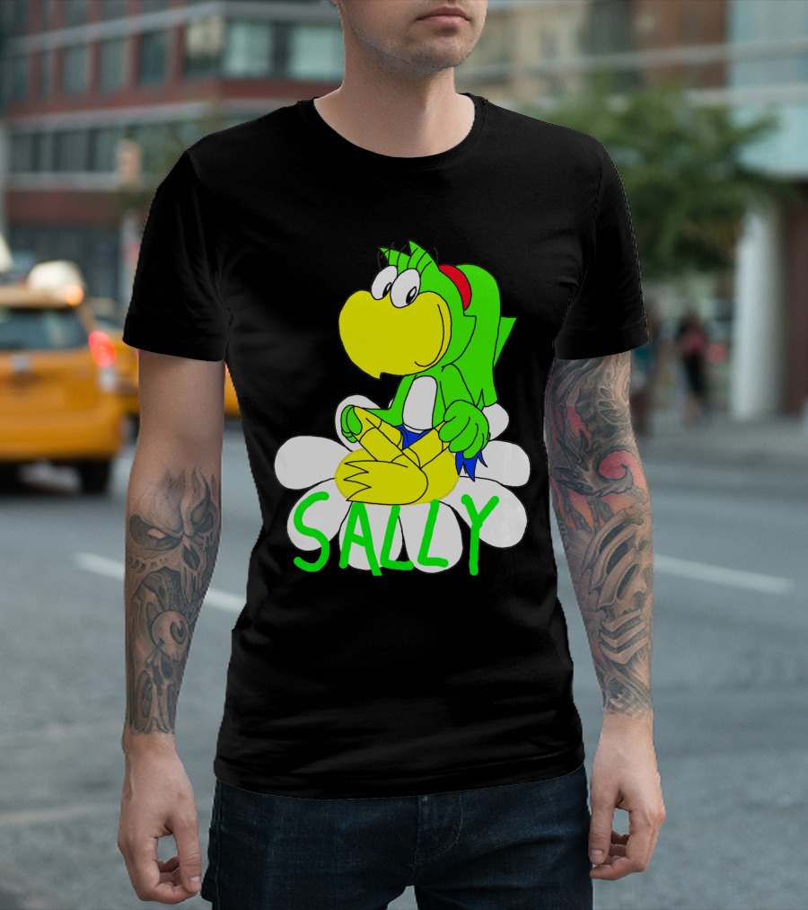 Sally Yoshi Parody Sitting On Flower T-Shirt